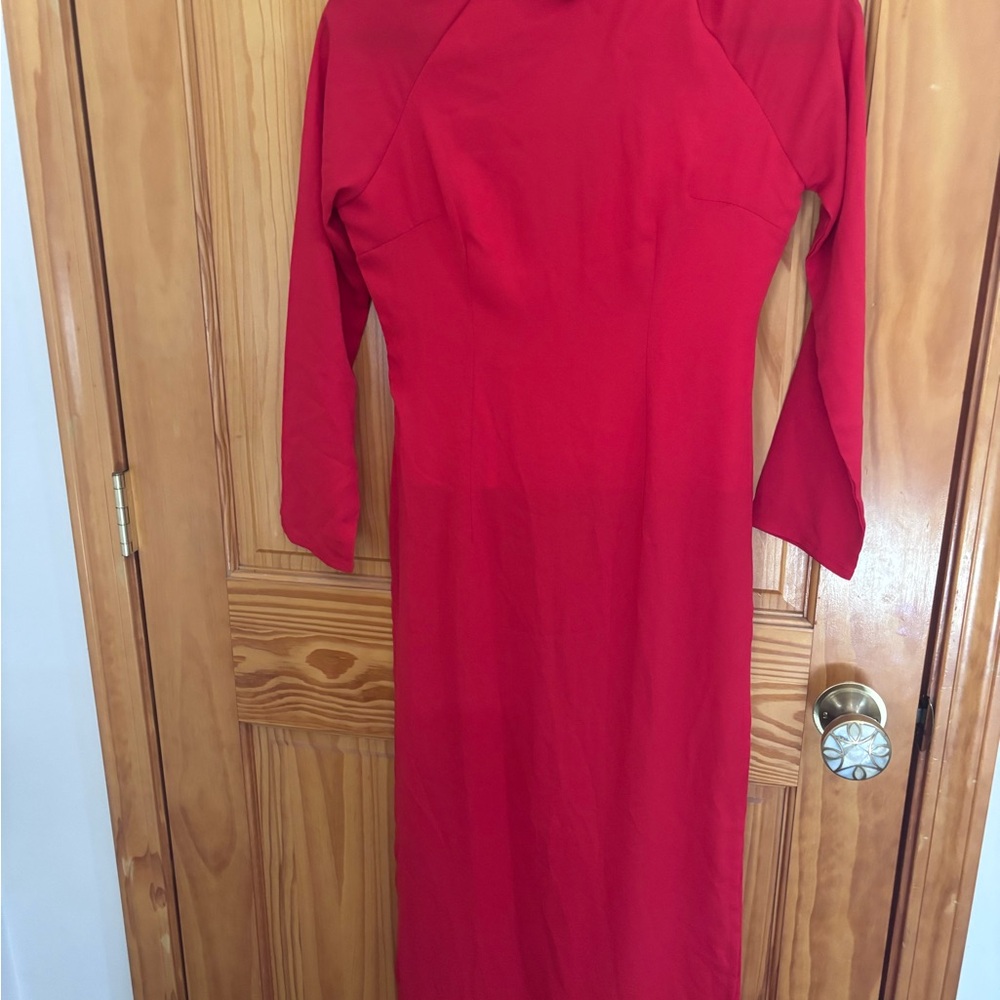 Ao Dai Elegant Red Women's Dress